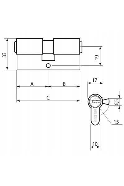 NO BRAND Insert de ușă Gerda Evo 30/30 Nichel Satinat