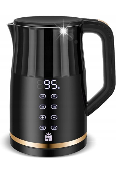 NO BRAND Fierbător electric 1.7 L 2200 W cu control al temperaturii și afișaj...