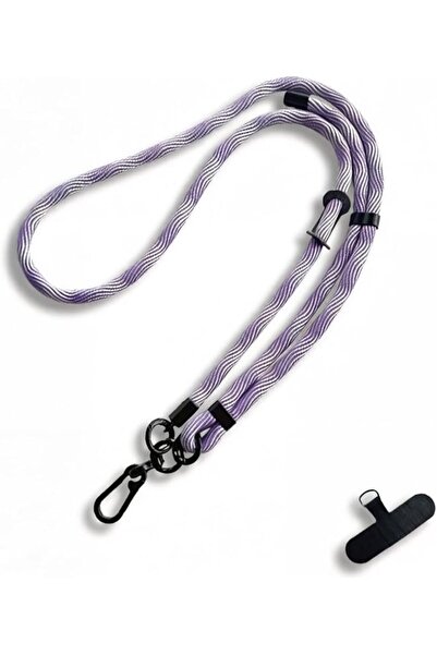 Generic Purple Adjustable Phone Lanyard, Detachable Neck Wrist Strap, Univers...