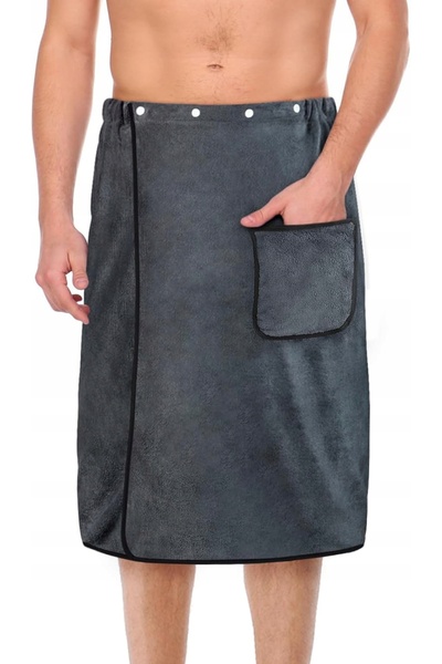 NO BRAND Sauny Kilts Prosop de baie pentru bărbați, elastic, ajustabil, cu us...