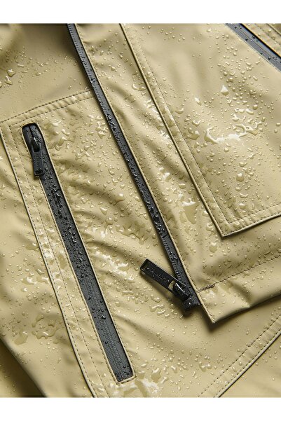 NO BRAND Jachetă impermeabilă verde Parka Kaki cu mânecă lungă Reserve 122/128