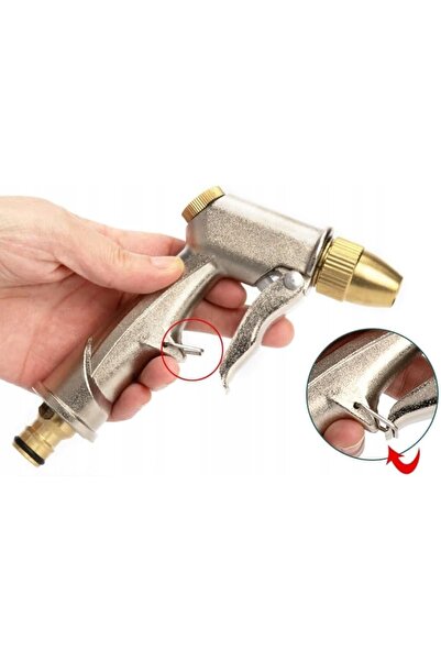 NO BRAND Pistol de grădină metalic pentru furtun, 4 moduri, presiune înaltă