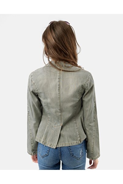 NO BRAND Jachetă subțire Jachetă Jachetă Blazer Denim Hanorac de damă Blugi R...