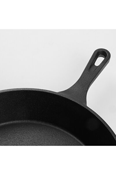 NO BRAND Tigaie rotundă din fontă tradițională 2 în 1, tip rondel, pentru ind...