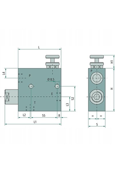 NO BRAND Regulator de debit cu trei căi 3/8 Dwst-T-06