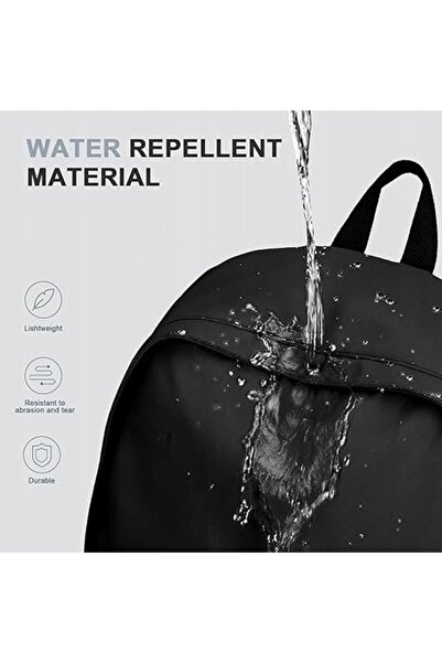 NO BRAND Rucsac școlar negru clasic impermeabil