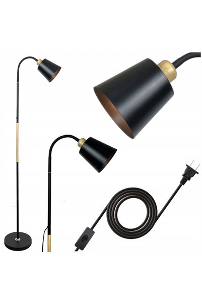 NO BRAND Kng Lampka Vienna Lampă de podea E27 30 W Bej, Negru