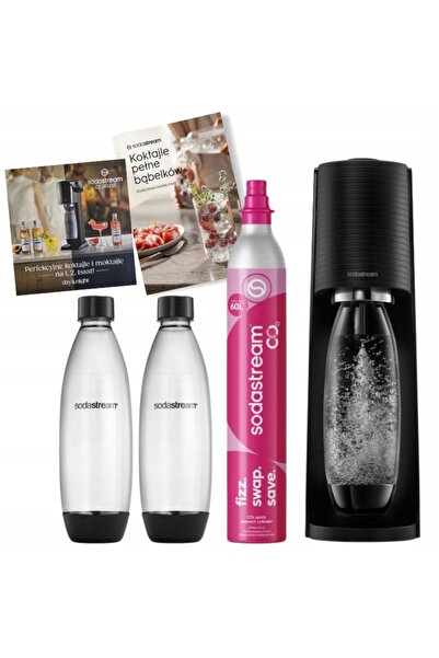 sodastream Saturator Terra Black 2 Sticle + CO2 + E-book cu Rețete