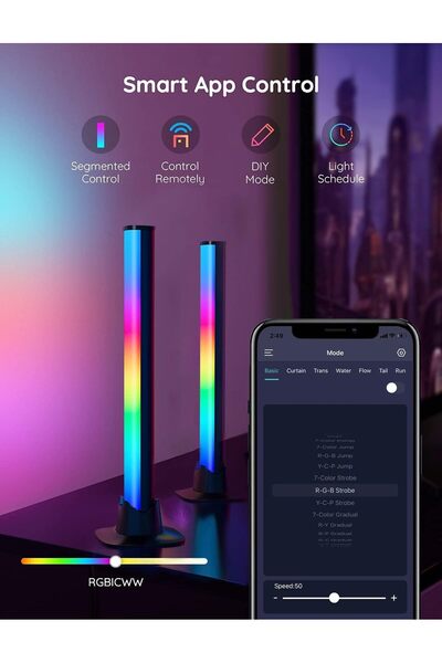 NO BRAND Wefomey Lampă de masă LED RGB cu schimbare de culoare