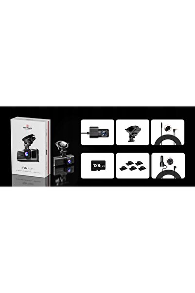 NO BRAND Redtiger F7Nt Înregistrator video 4K, cameră auto dublă, cu 128 GB, ...