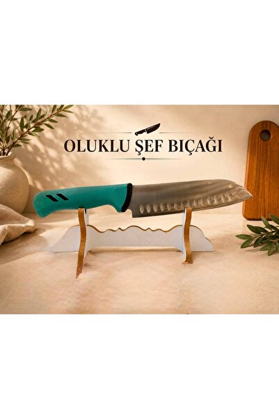 Yasomi Paslanmaz Çelik Oluklu Şef Bıçağı (sapıyla beraber 30cm)
