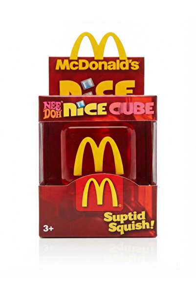 Generic Brand McDonald's Nee Doh Nice Cube | Red Translucent Squishy Stress B...