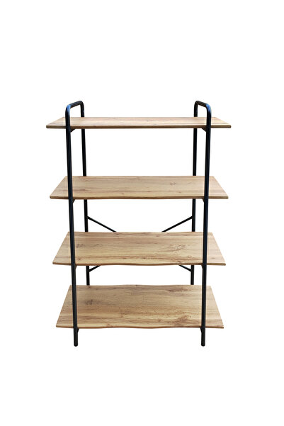 ArteLibre AMORA Βιβλιοθήκη /Μαύρο MDF/Μέταλλο 80x34x112εκ.