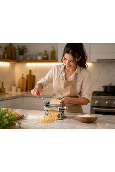 TemizlikMağazam Noodles Pasta Dough Cutting Ravioli Sheeter Machine 3 Functio...