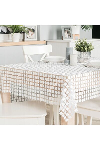 NO BRAND Față de masă elegantă din ghipiurow Jasmina 140x180 albă