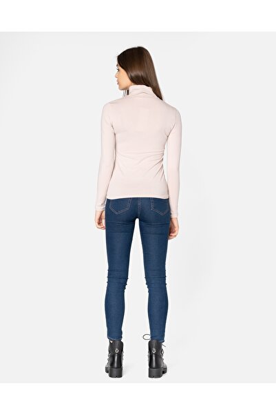 NO BRAND Pulover elegant slim de damă, cu guler înalt, clasic, culoare uni, d...