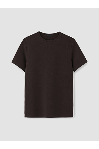 LC Waikiki Brown Stripe Detailed Soft Touch Women's T-Shirt