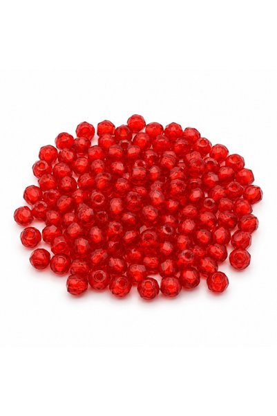 TRAKAV Sazan Boncuk Yemi Pamuklu Küçük Delikli 10 mm 100 Adet Kırmızı