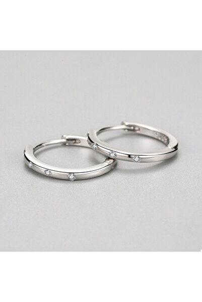 NO BRAND Cercei tip inel din argint 925 Sterling pentru femei, 17mm