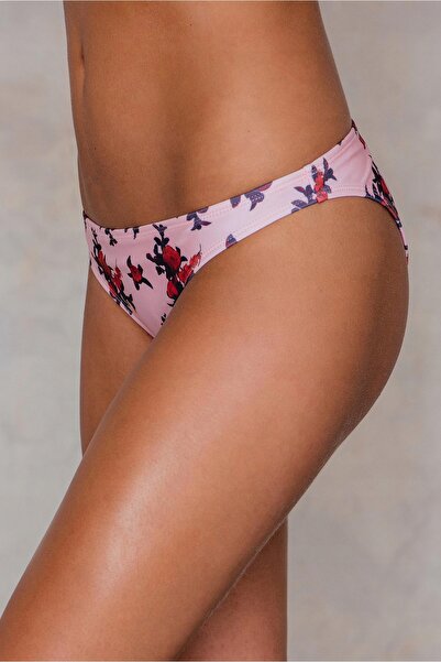NO BRAND Chiloți de bikini roz, cu model floral, talie joasă, on-kd xxs