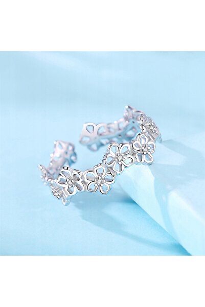 NO BRAND Inel din argint 925 cu zirconiu cubic, reglabil