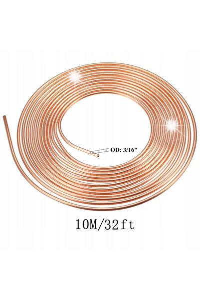 NO BRAND Tub placat cu cupru pentru furtunuri de frână 10m + 20 terminale con...
