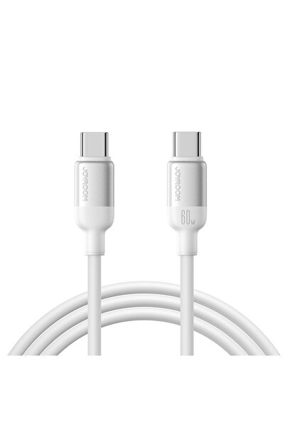 Joyroom S-A62 Seria Lively Cablu USB-C la USB-C 60W 480Mbps 1.2m Alb