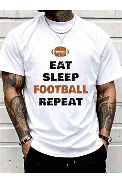 799 تي شيرت مطبوع عليه 100% قطن Eat Sleep Retriat Love Football Vintage Gift ...