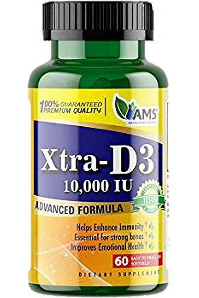 AMS Food Supplements Xtra -D3 10000 Iu - 60 Softgels