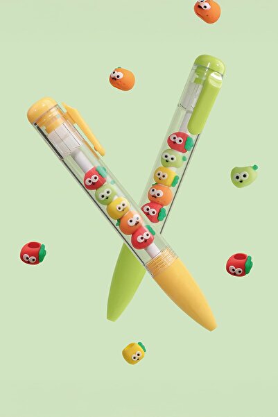 Miniso Lisanslı Fruit Baby Boncuklu Jel Kalem 0,5 mm – Siyah Mürekkepli Tekli