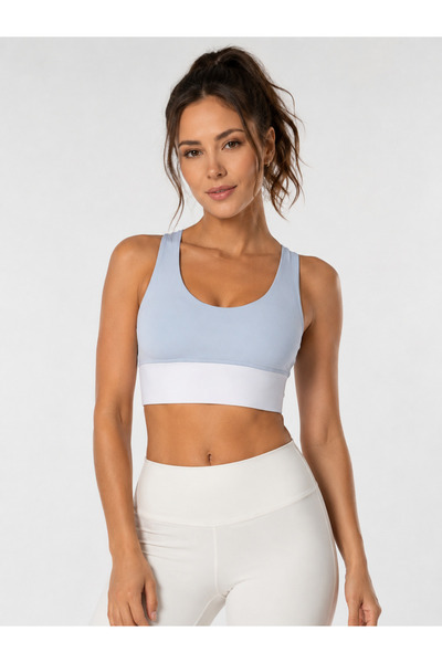 Feyece High Support Back Detailed Covered Sports Bra