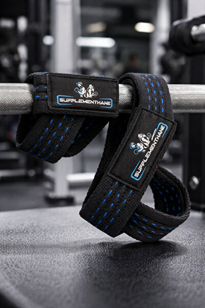 SUPPLEMENTHANE 8 Loop Lifting Straps Halter Kayışı Straps 2'li Paket - Mavi