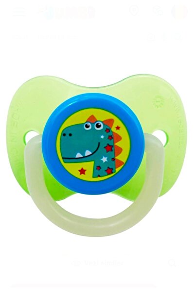 honeysun Suzeta din Silicon Glow in The Dark Verde Albastra Dinozaur cu Cutie...
