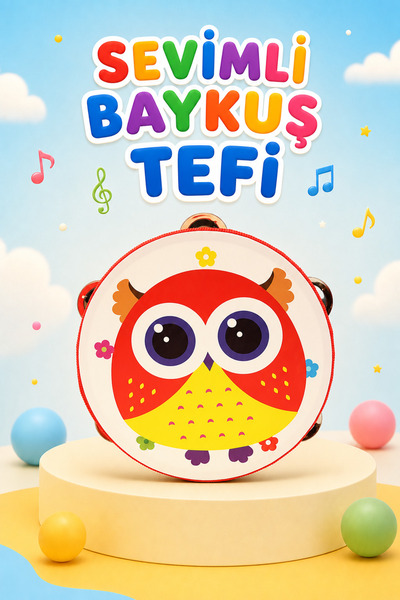 Circle Toys Cute Patterned Children's Tambourine – 5 Different Designs - 15 c...
