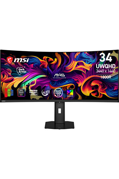 MSI MAG 341CQP QD-OLED X28 34 3440x1440 UWQHD 280Hz 0.03 ms Curve 1800R HDMI ...