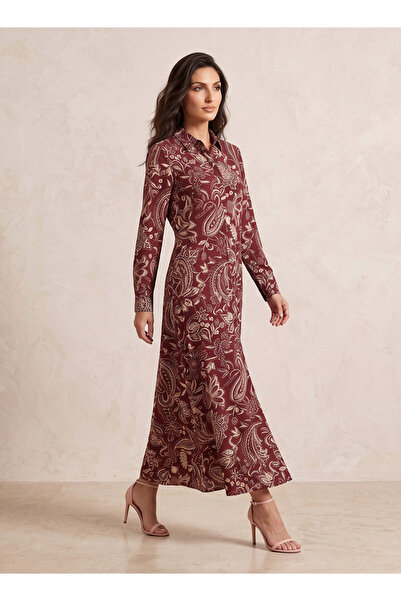 Iconic Paisley Print Trapeze Maxi Dress