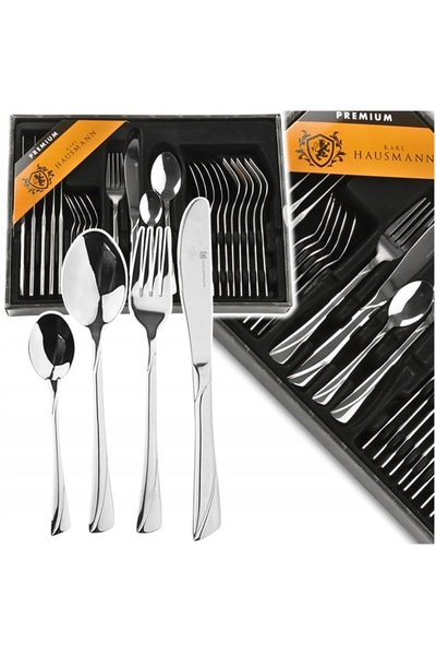 NO BRAND SET TACĂNĂRIE COMPLET PENTRU 6 PERSOANE 24 PIESE KING + CUTIE LUCIOASĂ