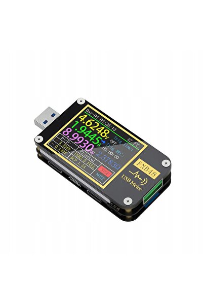 FNIRSI Tester multifuncțional pentru porturi USB FNB48, fără Bluetooth, cu ec...