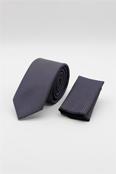 İmza Navy Blue-Yellow Patterned 6 cm Tie 1090255121