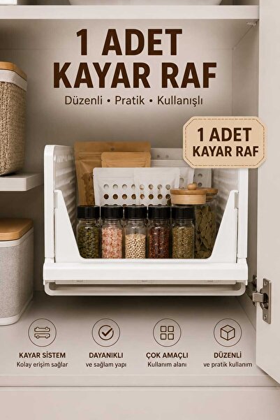 DEKOZUM RAYFLEX Kayar Raf Sistemi, Dolap İçi Düzenleyici Çekmece Ve Organizer...