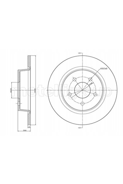 METELLI Disc de frână 280x11 P