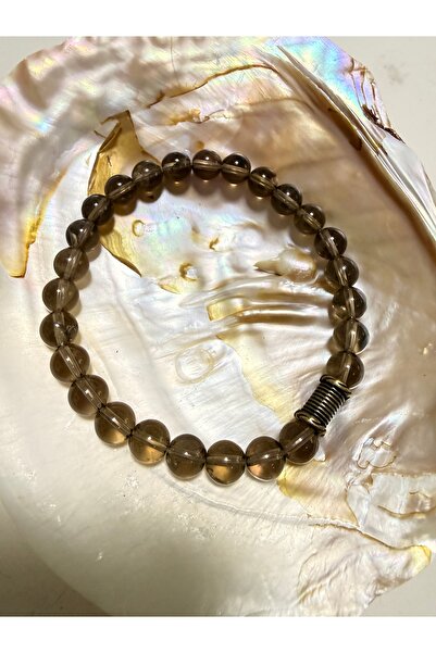 gemsartdeco Smoke Quartz Natural Stone Radiation-Proof Bracelet