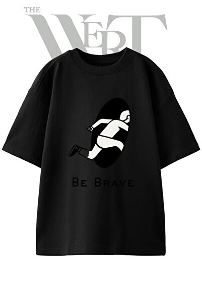 THEWERT Μπλουζάκι με σχέδιο Figure Portal, τυπωμένο, unisex, μαύρο, oversized