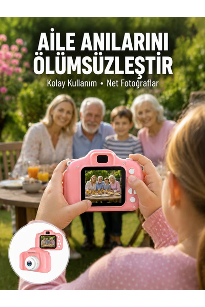 Taşınabilir HD Dijital Kamera Video Kayıt Fotoğraf Çekim USB Bağlantılı Şarjlı Yeni Nesil