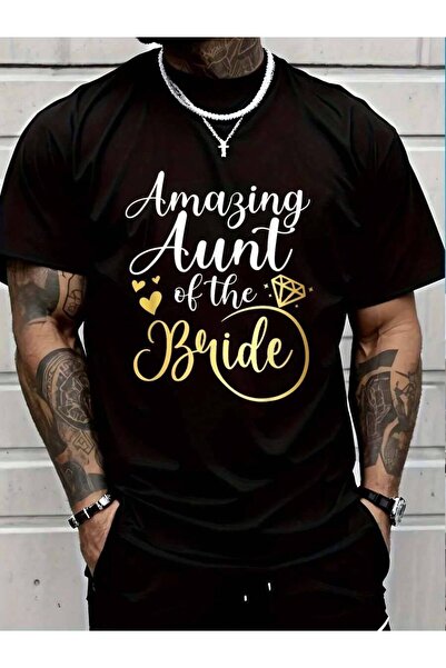 799 100% Cotton Amazing Aunt Proud Auntie Of The Bride T-Shirt Men's Women's ...