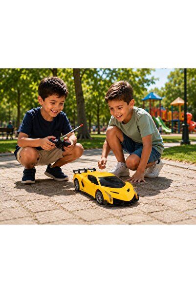 Arlina Home Kids Remote Control Sports Car Yellow