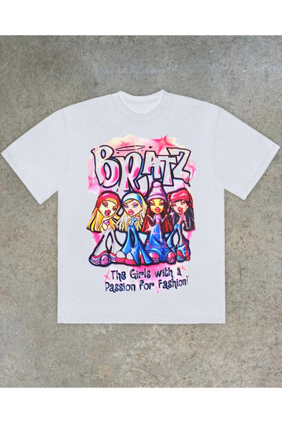 Grafftee Clothing Μπλουζάκι Bratz με στάμπα, unisex, oversized