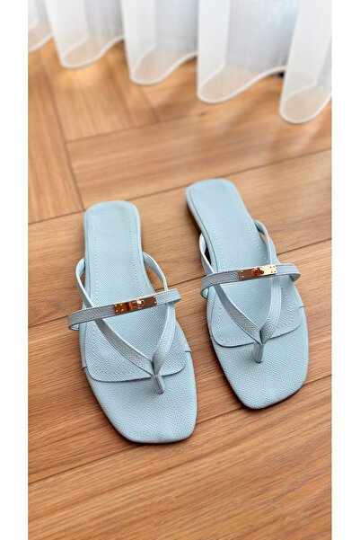 Eataly Shoes Mila Bebe Blue Flat Flip Flops
