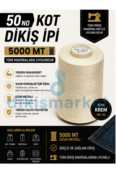 dm dikişmarket Dikiş makinaları için 50 No / Kot
