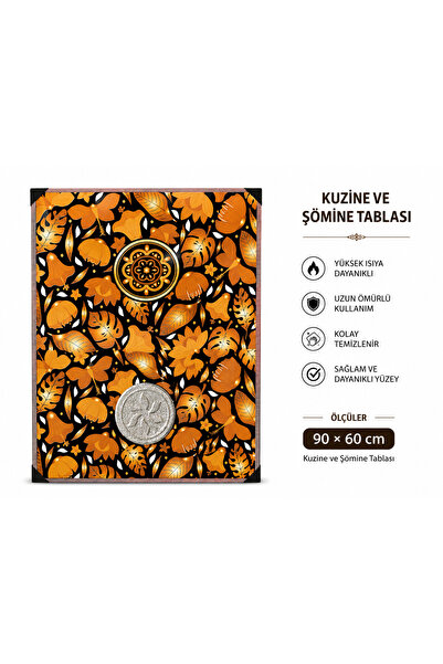 temiz iş 90×60 Kuzine ve Şömine Sobası Altlık Tablası